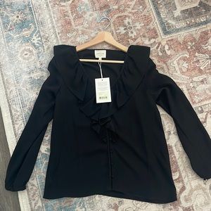 Sezane Priscilla Blouse (Noir)